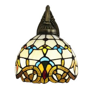 Tiffany Wall Lamp Light Retro Handmade Dome Lamp for Living Room Staircase Bedroom